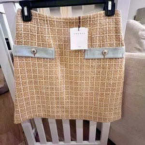 NWT Sandro tweed Mini Skirt